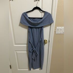 PinkBlush Blue Off Shoulder Maternity Dress Size Large – NWOT